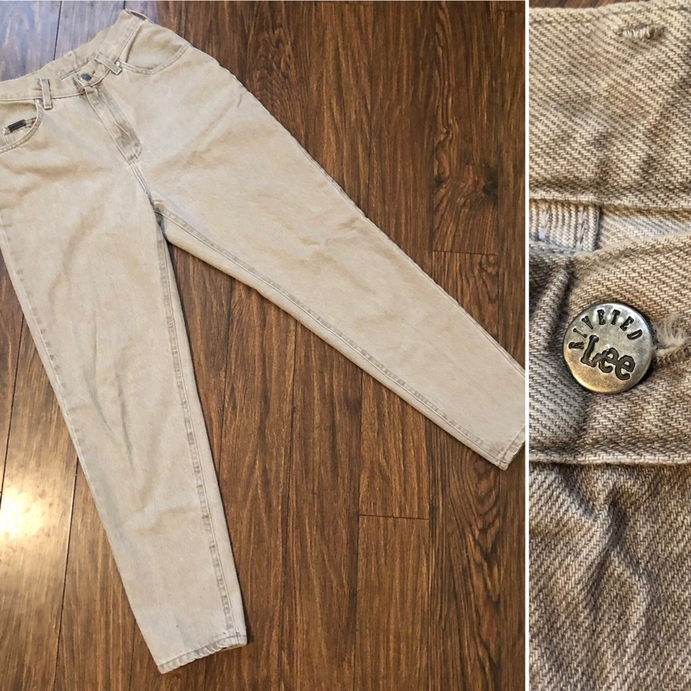 Vintage 1980’s Cream Lee High Waisted Mom Jeans